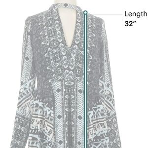 Free People Black and White Long Sleeve Dress